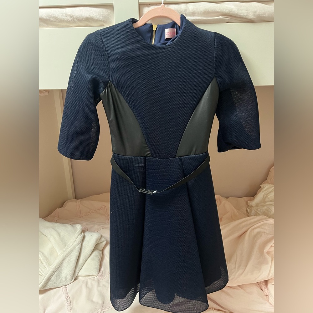 Zoe Ltd. Elegant Navy Blue Girls Dress Brand New wo Tags Size 14